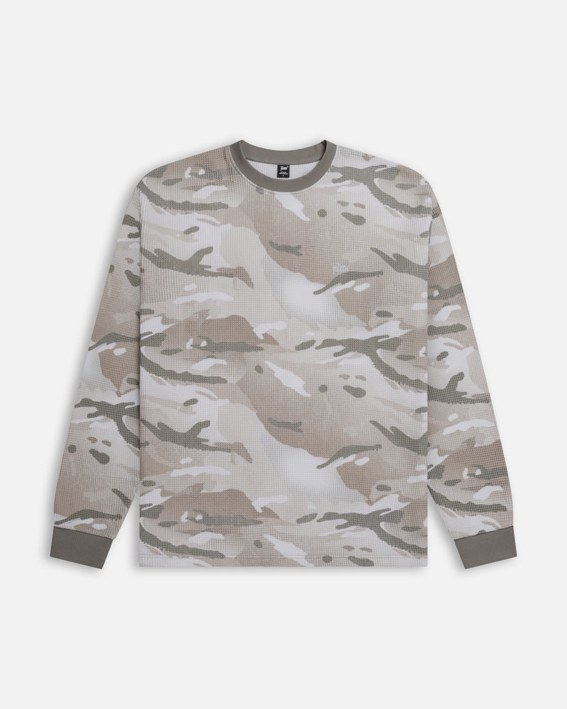 Patta Ghost Spray Camo Waffle Long Sleeve Pussywillow Grey