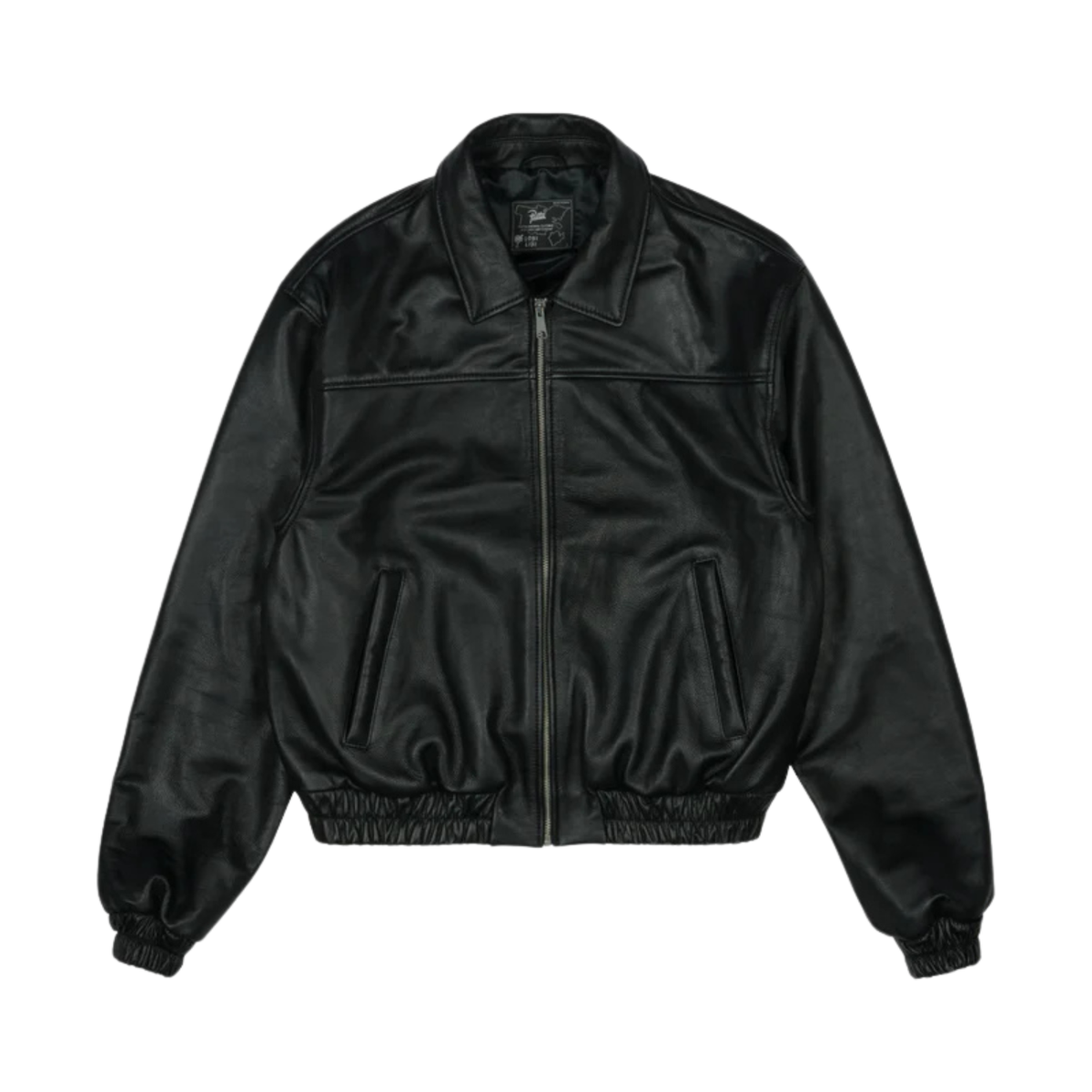 Patta Leather Bomber Jacket Black