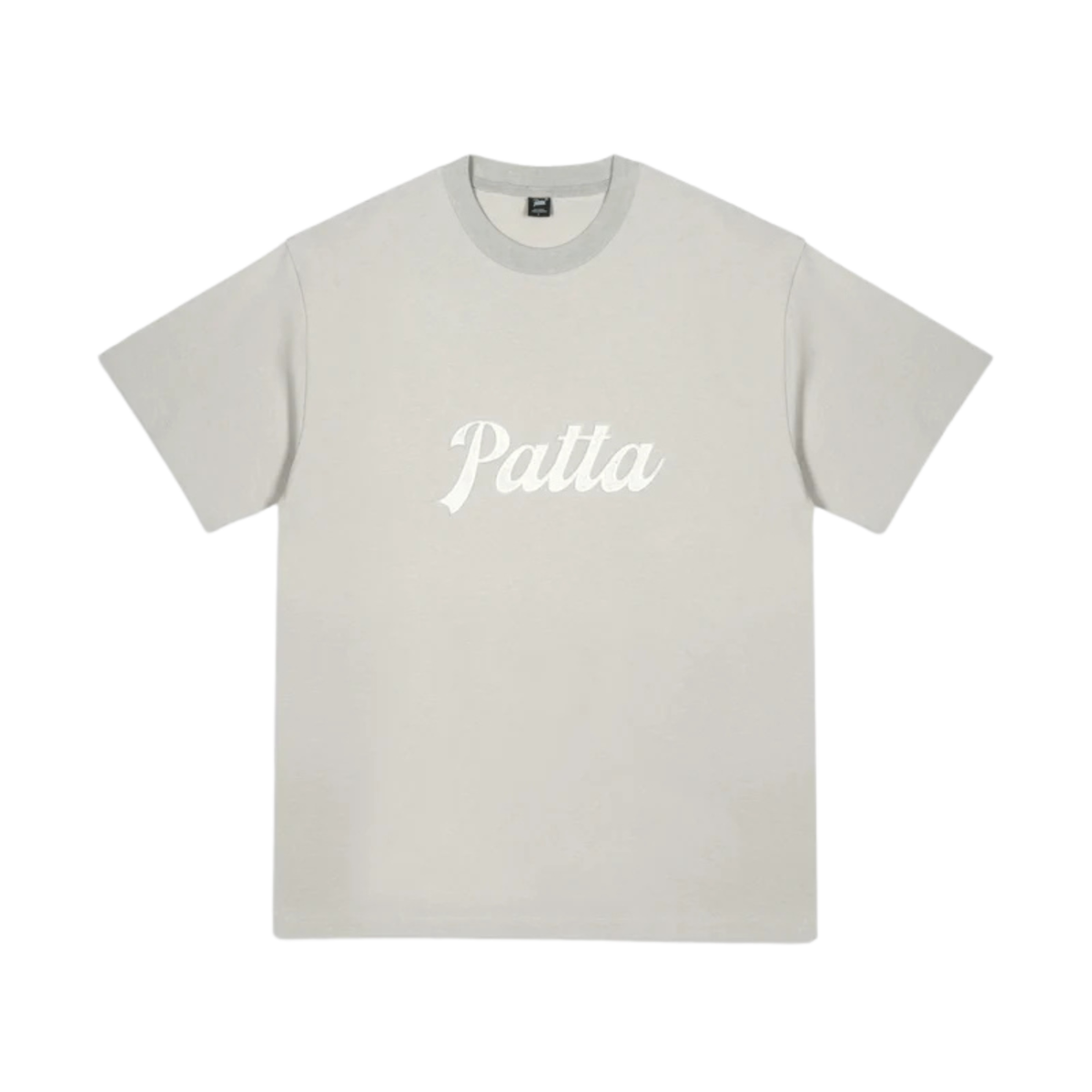 Patta Logo Twill Applique T-Shirt Flint Gray