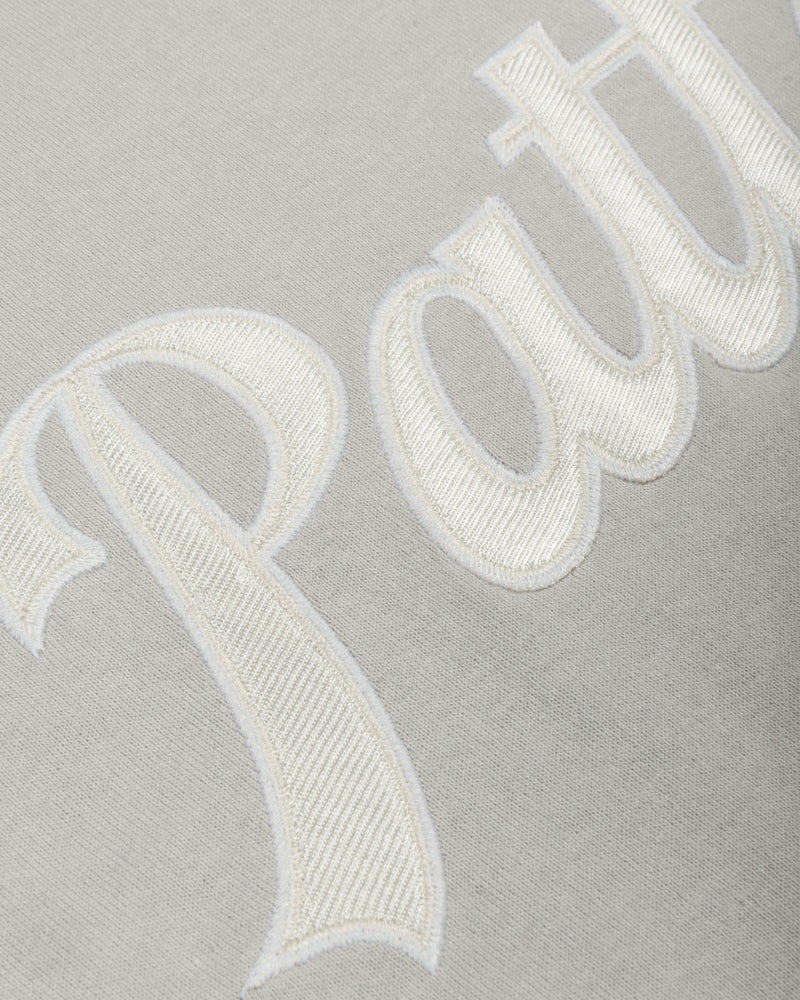 Patta Logo Twill Applique T-Shirt Flint Gray