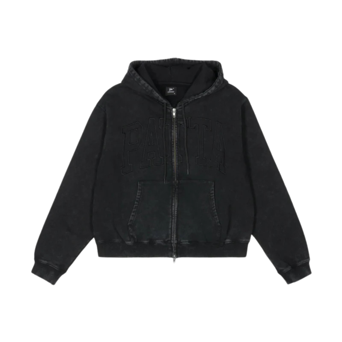 Patta Loopback Logo Zip Hooded Sweater Moonless Night