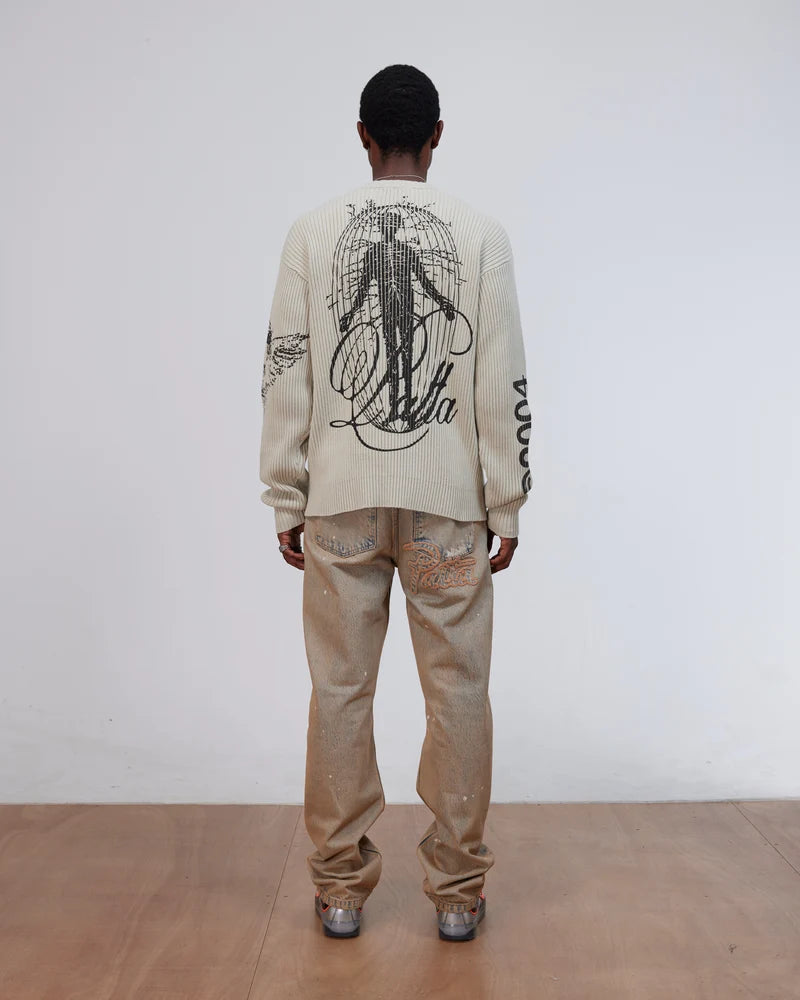 Patta Scorpio Knitted Jumper Plaza Taupe