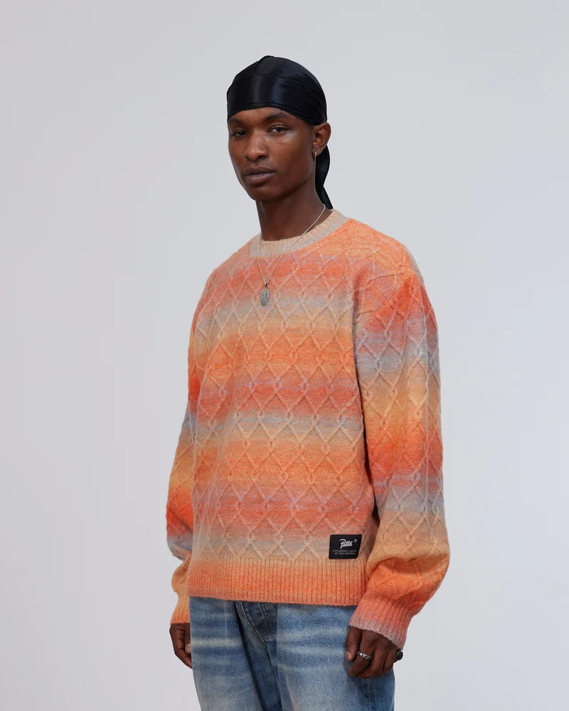 Patta Space Dye Cable Knitted Sweater Multi