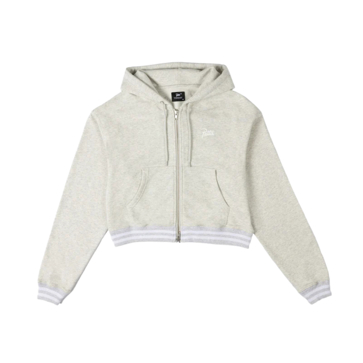 Patta W Lounge Zip-Up Hooded Sweater Light Melange Grey