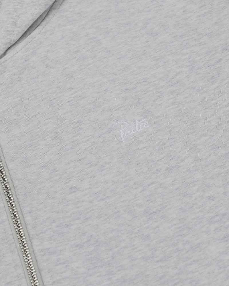 Patta Waffle Reversible Zip Up Hooded Sweatshirt Grey Heather