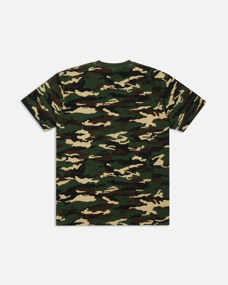 Patta Waffle Script Logo T-Shirt Woodland Camo