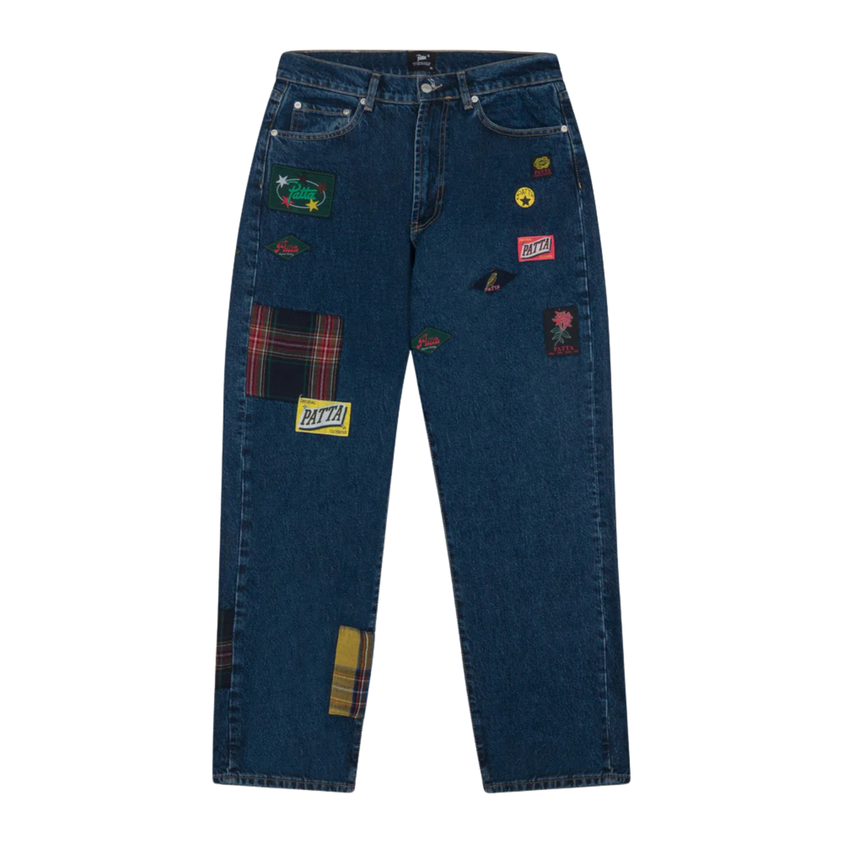 Patta Whole Lotta Labels Denim Pants Blue Denim