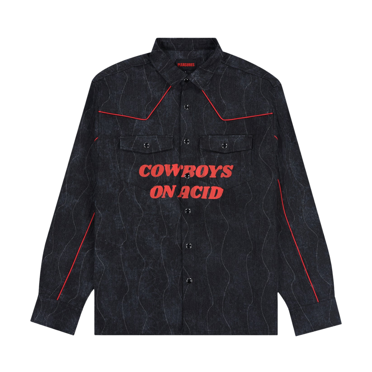 Pleasures Acid Cowboy Denim Shirt Black