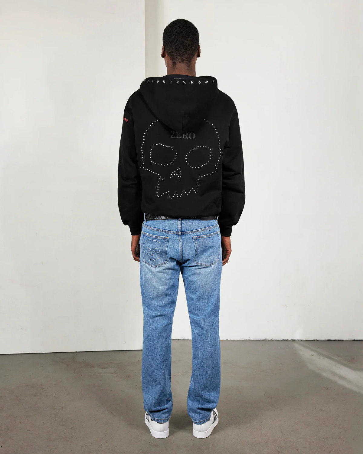 Pleasures Dane Studded Hoodie Black
