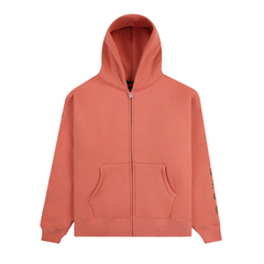 Pleasures OE Zip Up Hoodie Rust I Momentum - Momentum Clothing