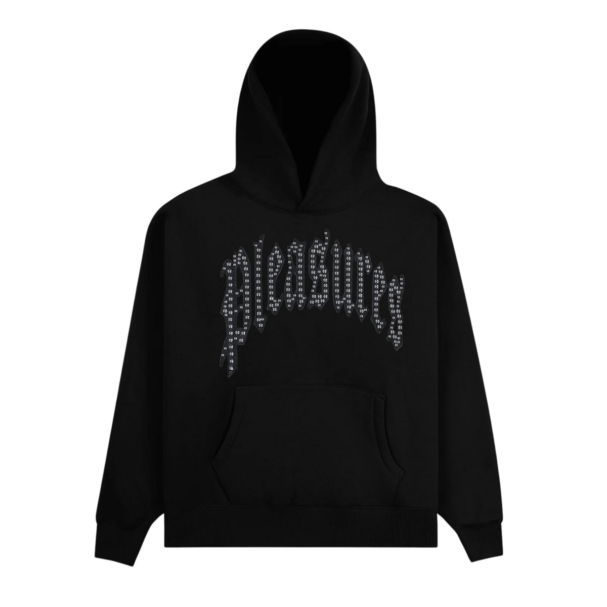 Pleasures Twitch Studded Hoodie Black