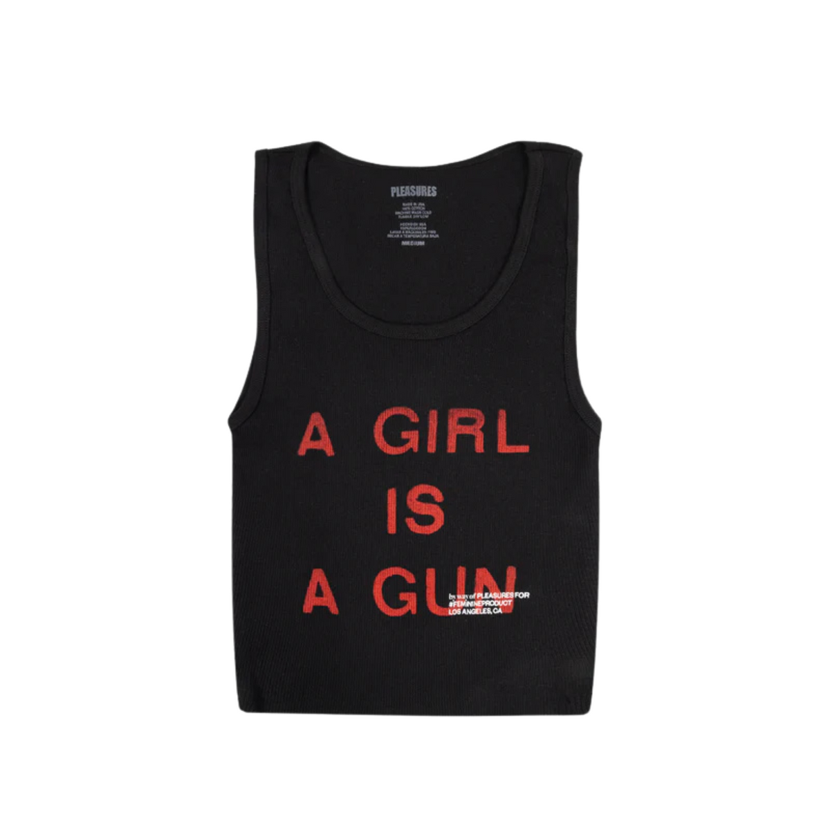 Pleasures W Girl Is a Gun Tank Top Black
