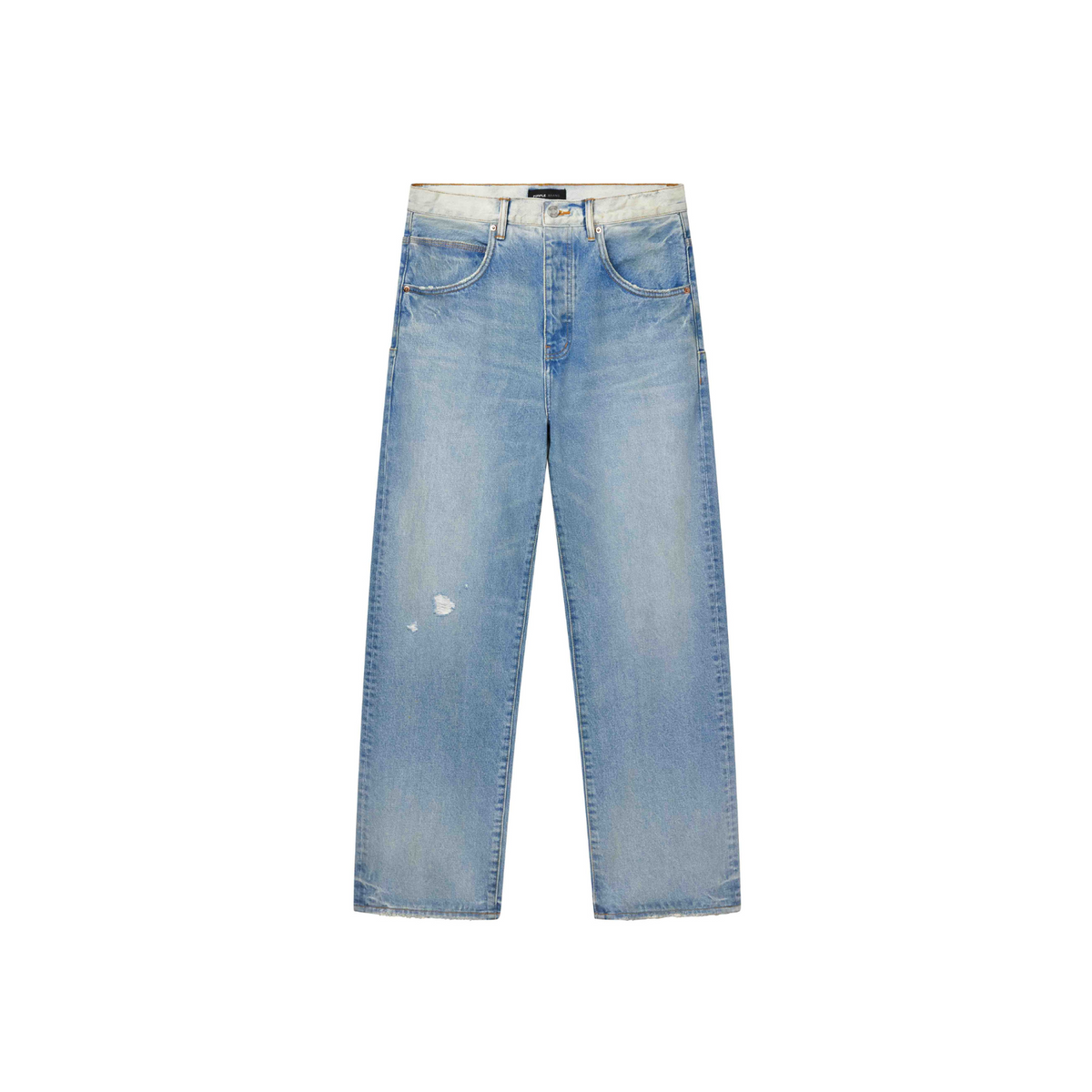 Purple Denim P018 Basalt Distressed Light Indigo
