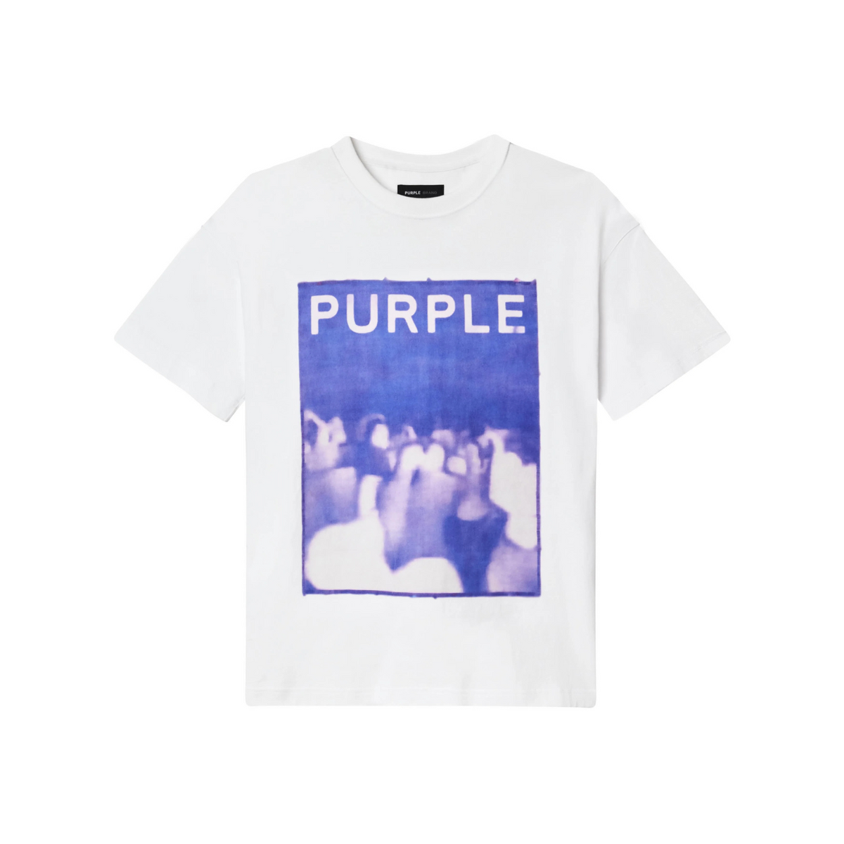 Purple Heavyweight Jersey SS Tee White