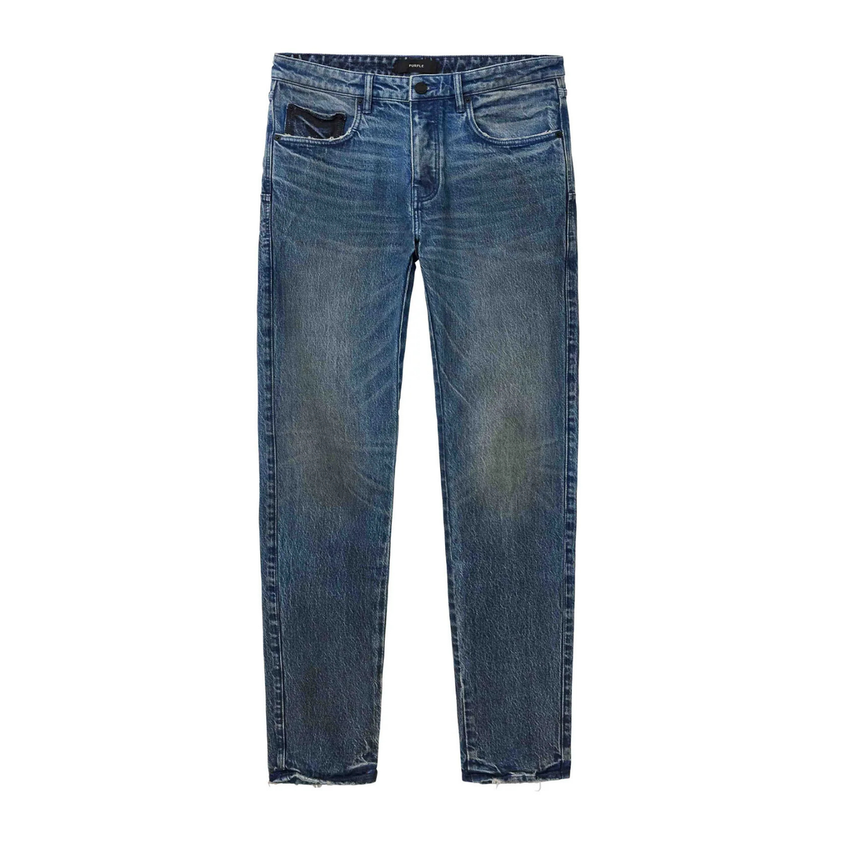 Purple P001 Skinny Vintage Oil Stained Mid Indigo