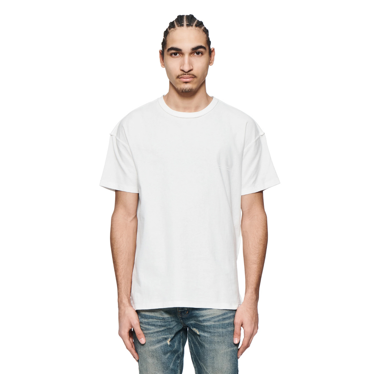 Purple Textured Inside Out Tee 