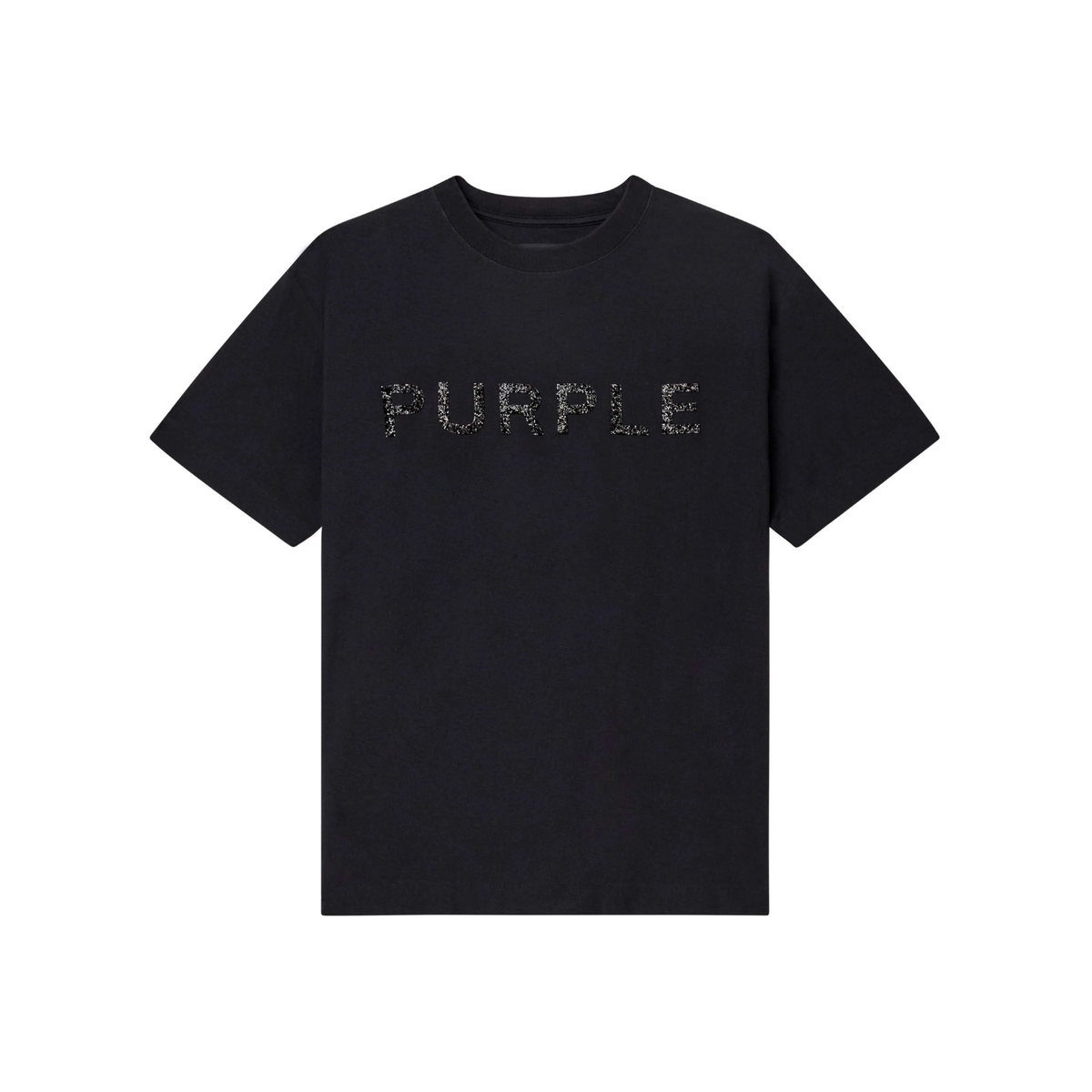 Purple Textured Jersey SS Tee Black Beauty