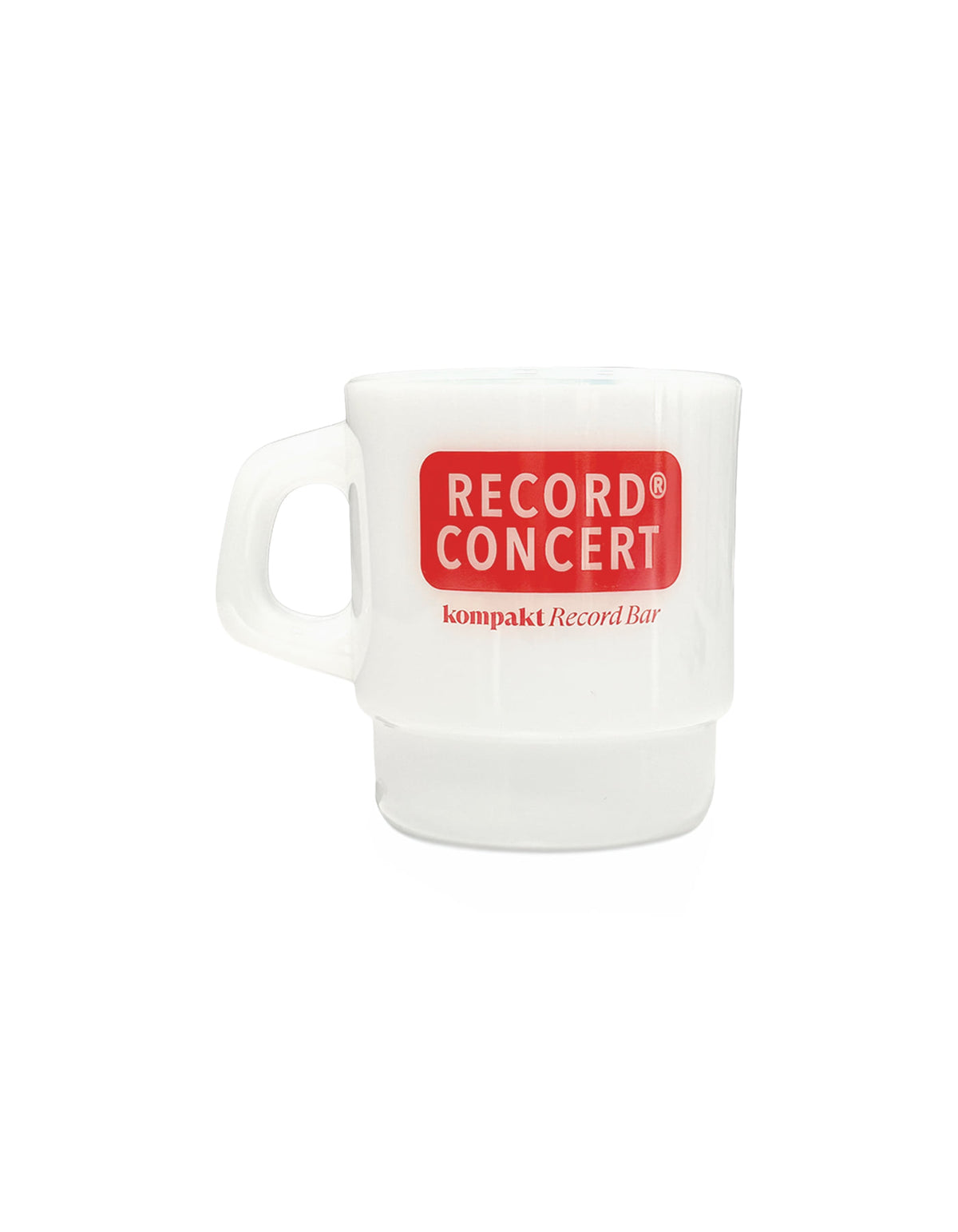 Kompakt Record Bar Record Concert Milk Glass Red