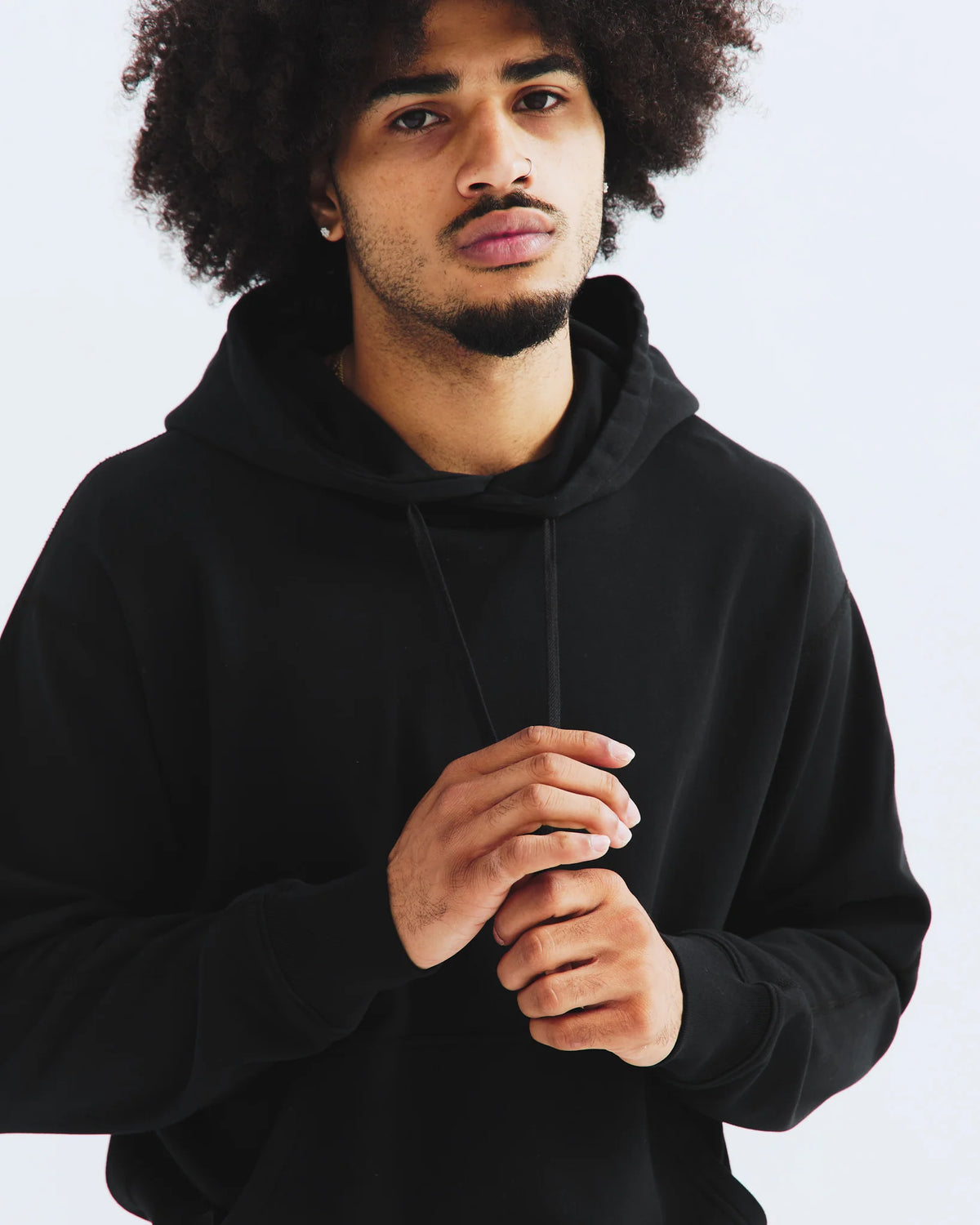 Reigning Champ Lightweight Terry Pullover Hoodie Black