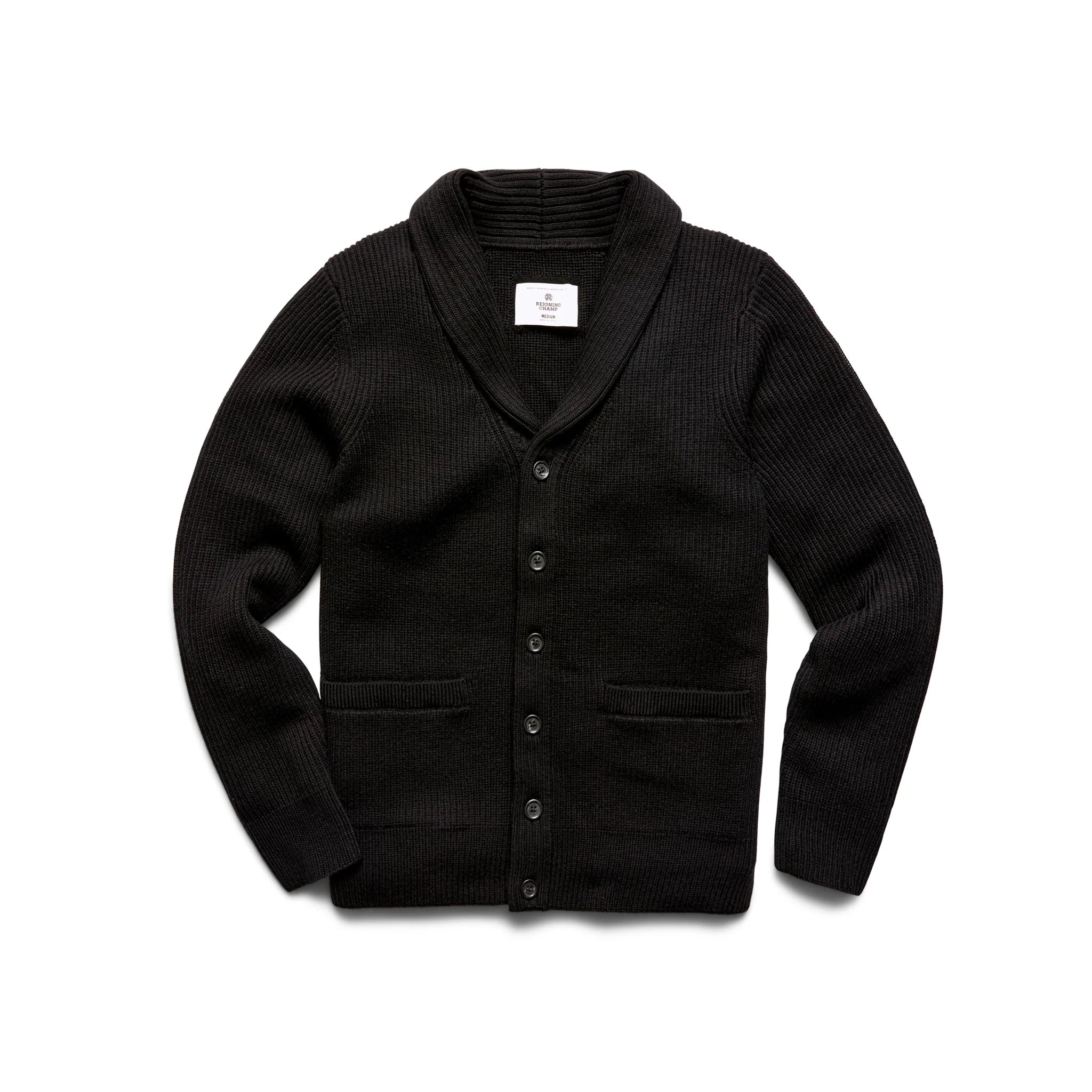 Black shawl cardigan clearance