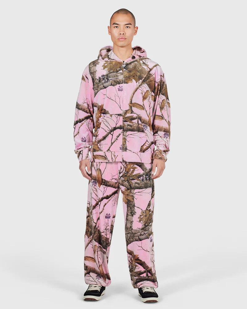 Pleasures Realtree Velour Hoodie Pink Edge