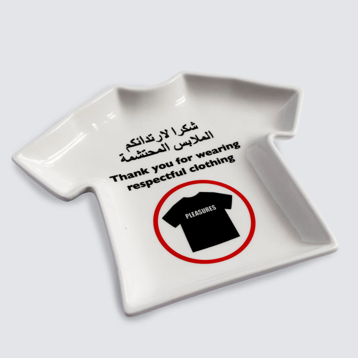 RESPECTABLE CERAMIC TRAY - WHITE