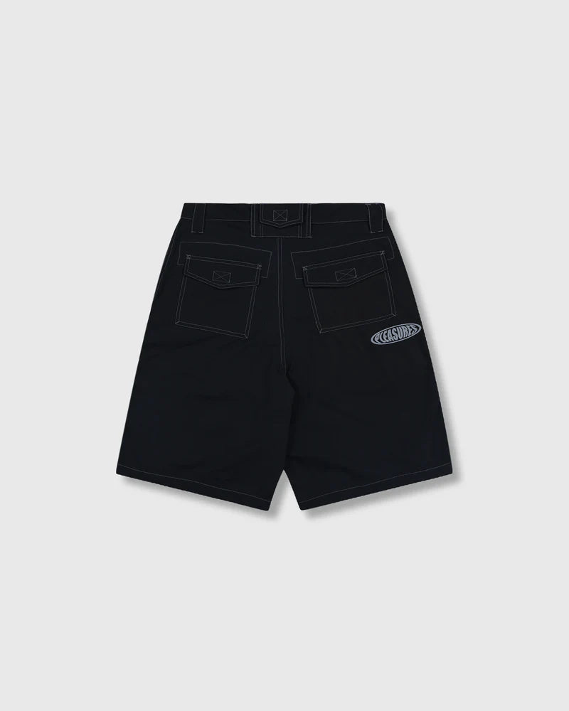 Pleasures Raider Cargo Shorts Black