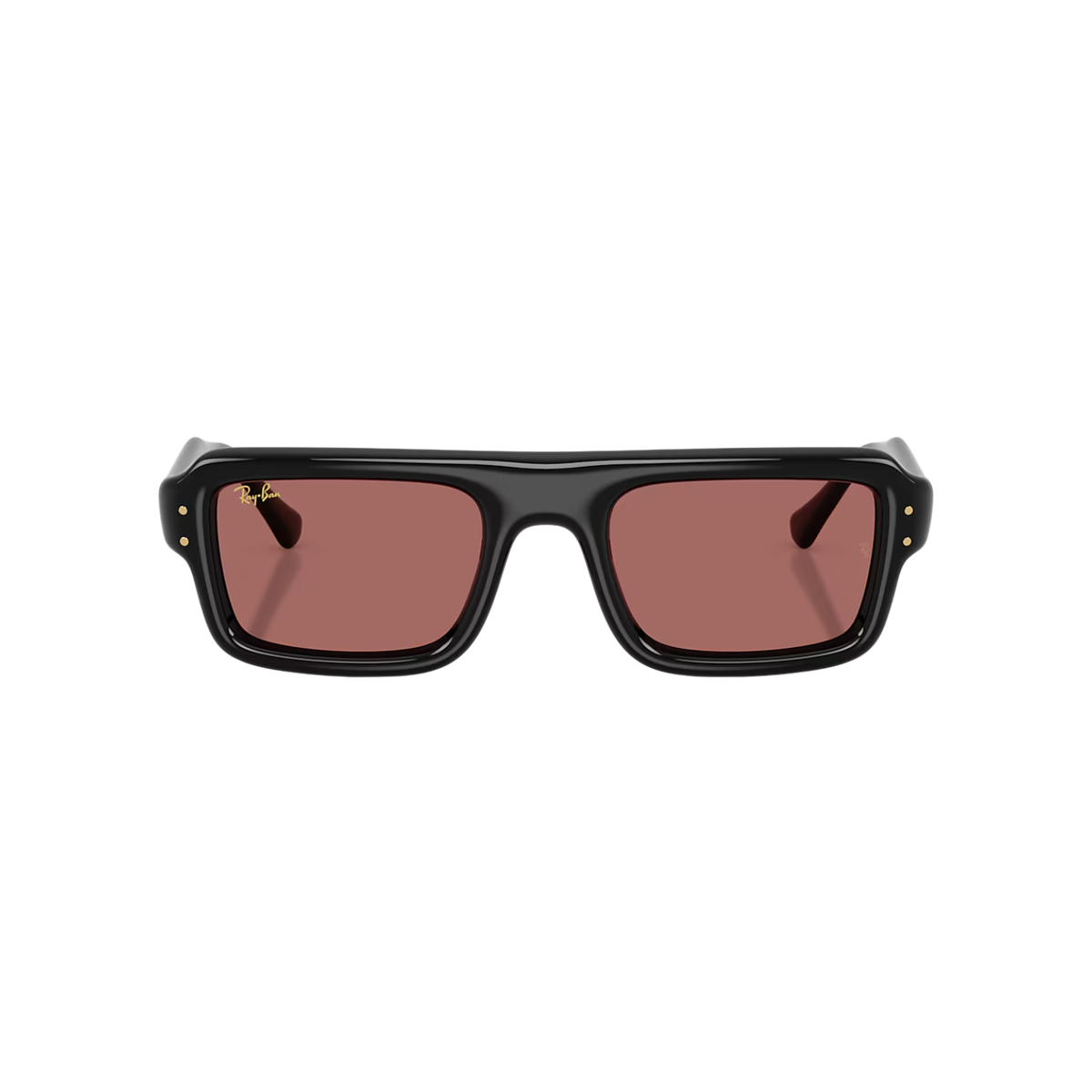 Ray-Ban Flacko Puffer Sunglasses - Black W/ Dark Violet Lenses 