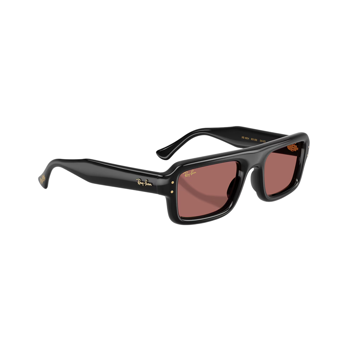 Ray-Ban Flacko Puffer Sunglasses - Black W/ Dark Violet Lenses 