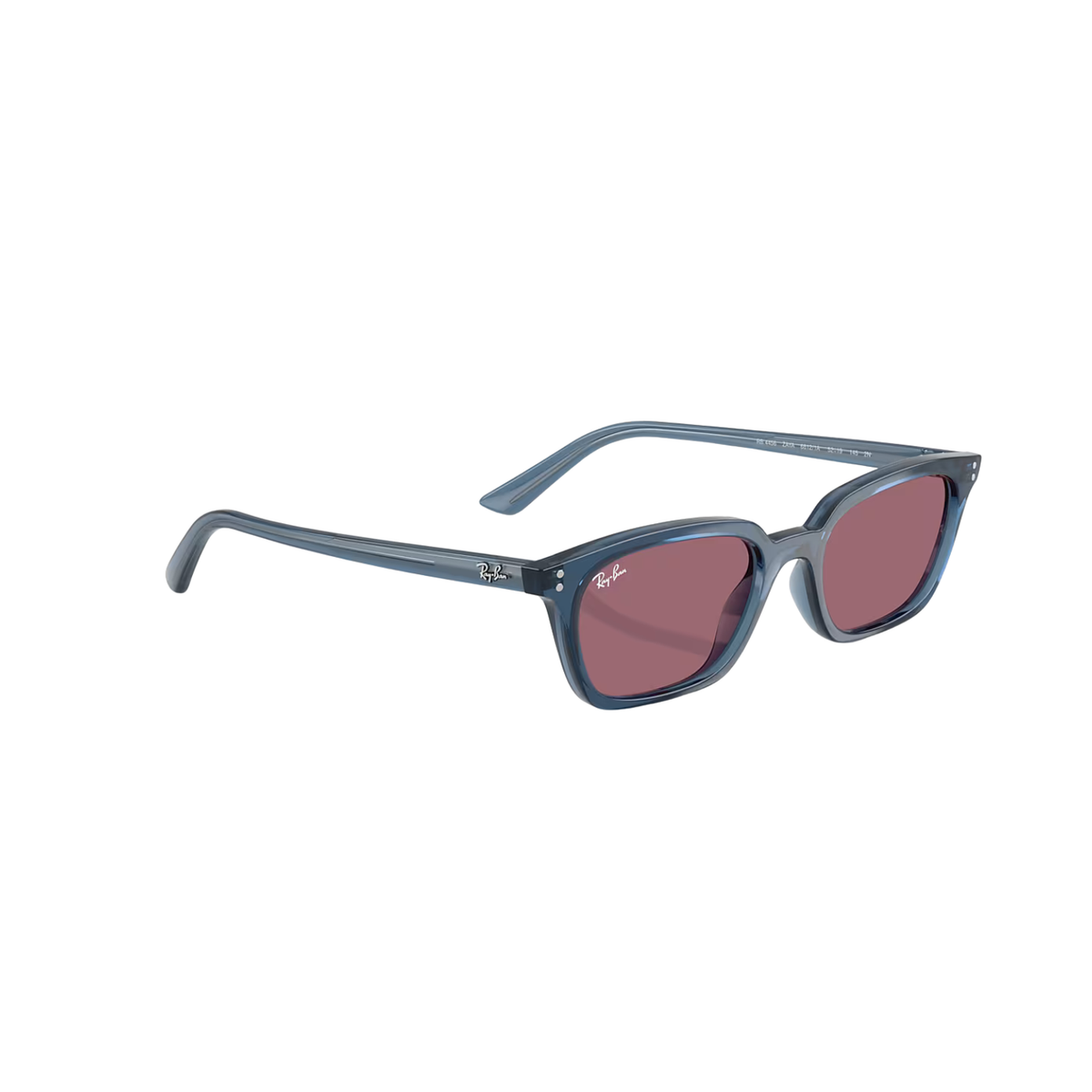 Ray-Ban Zaya Bio-Based Sunglasses - Light Blue W/ Violet Lenses