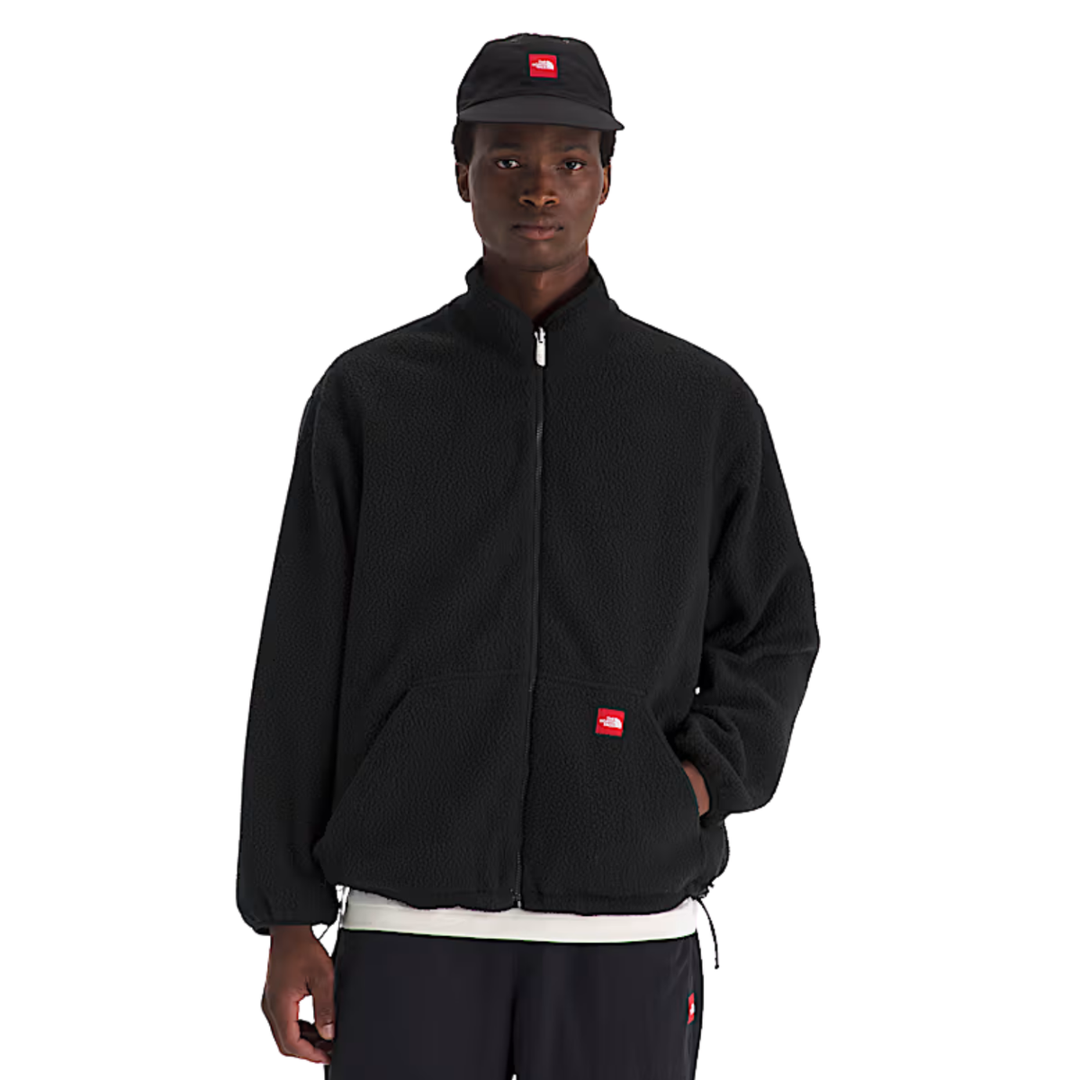 The North Face Red Box Reversible Fleece Jacket Mushroom Grey TNF Black