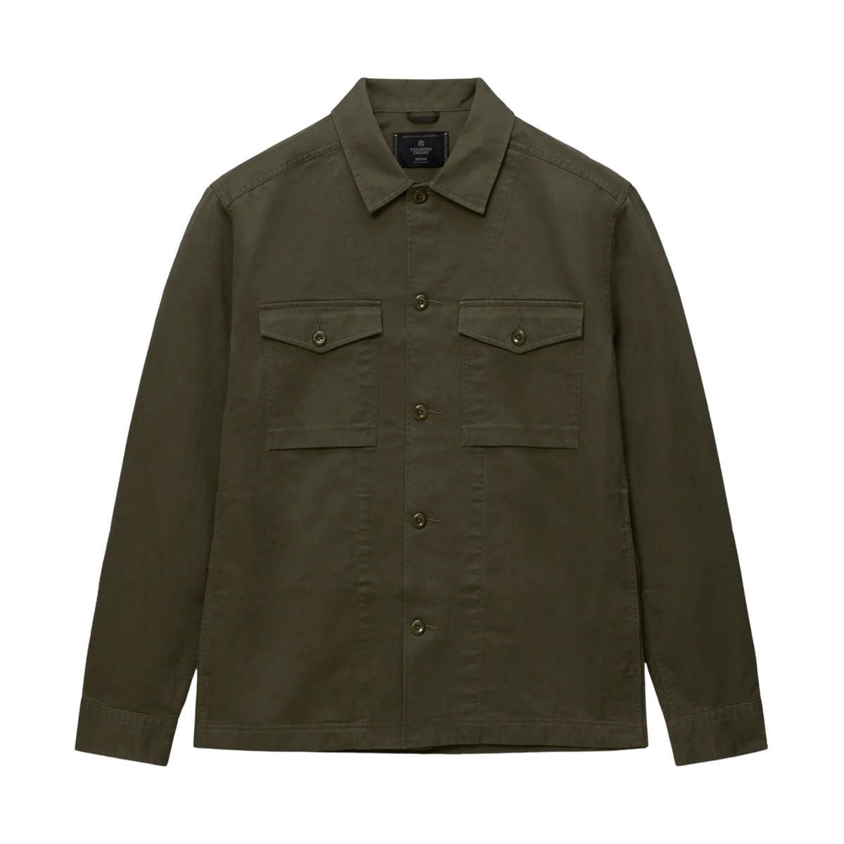 Reigining Champ Cotton Chino Keeper Standard Overshirt Dark Olive 