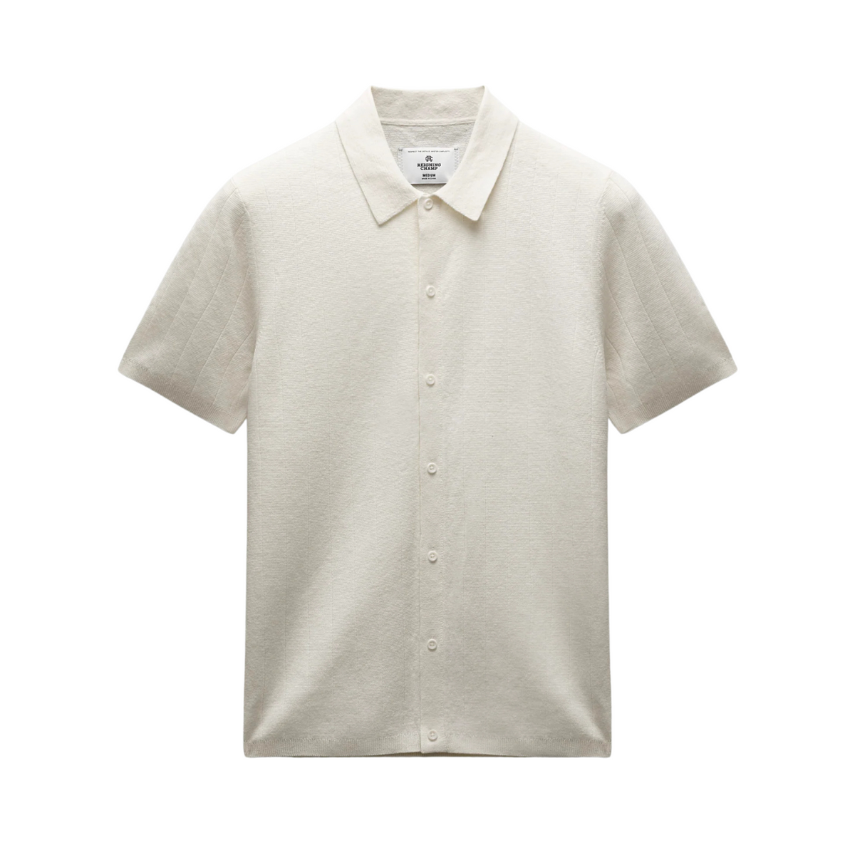 Reigning Champ Cotton Linen Piazza Shirt Ivory