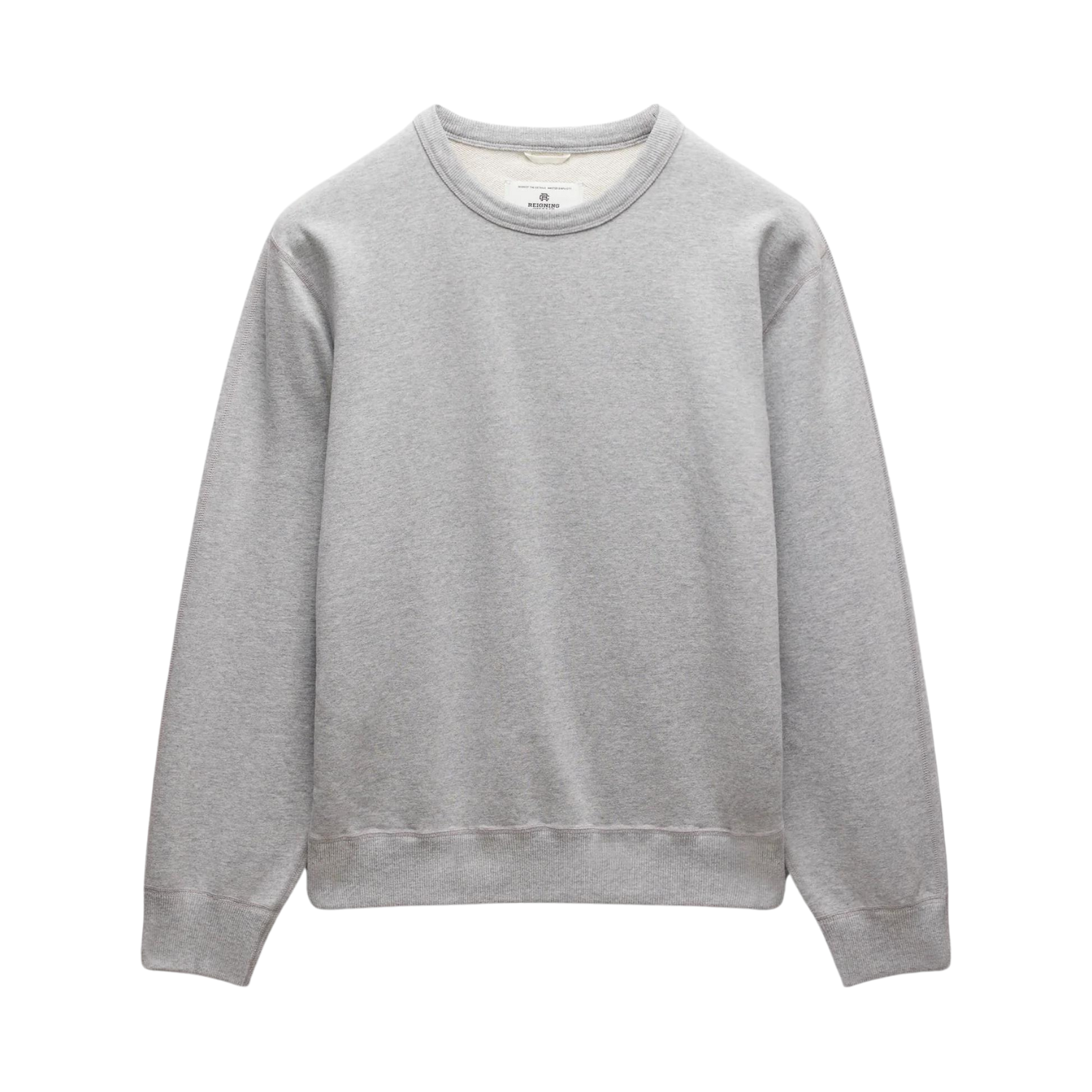 Reigning Champ Midweight Terry Classic Crewneck Heather Grey I Momentum Momentum Clothing