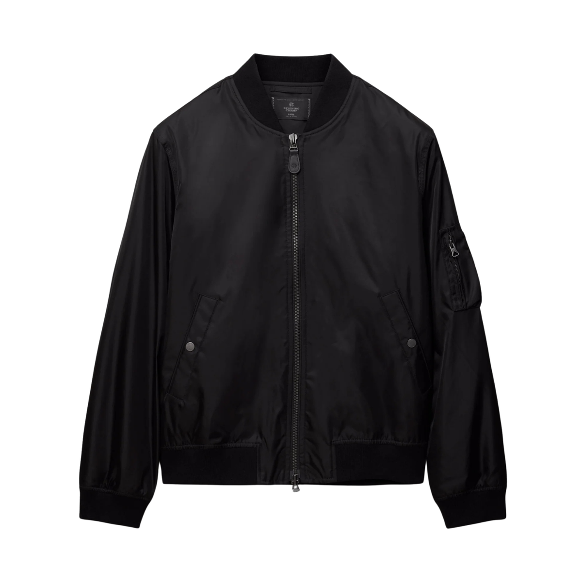 Reigning Champ Nylon Twill Flight Jacket Black
