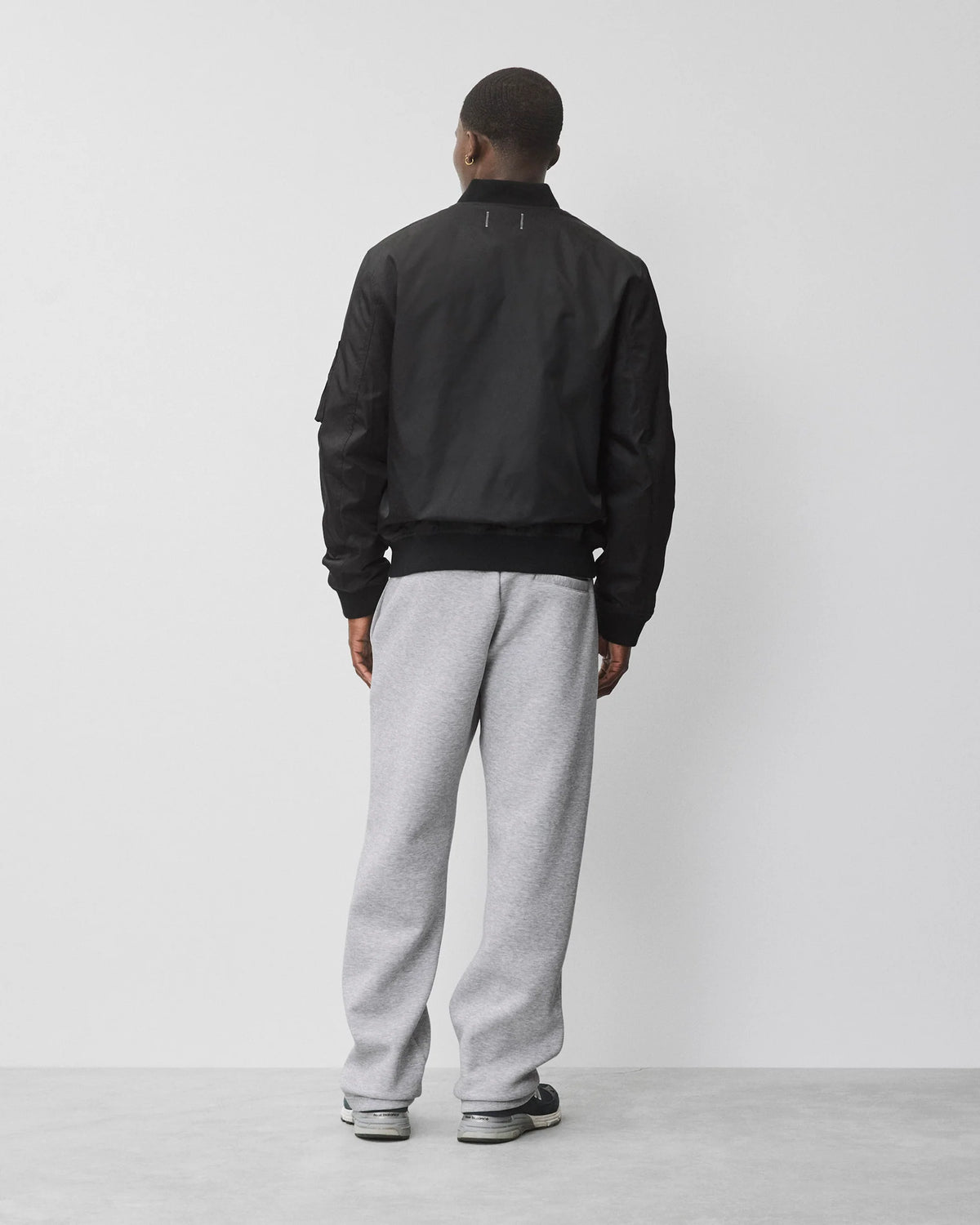 Reigning Champ Nylon Twill Flight Jacket Black