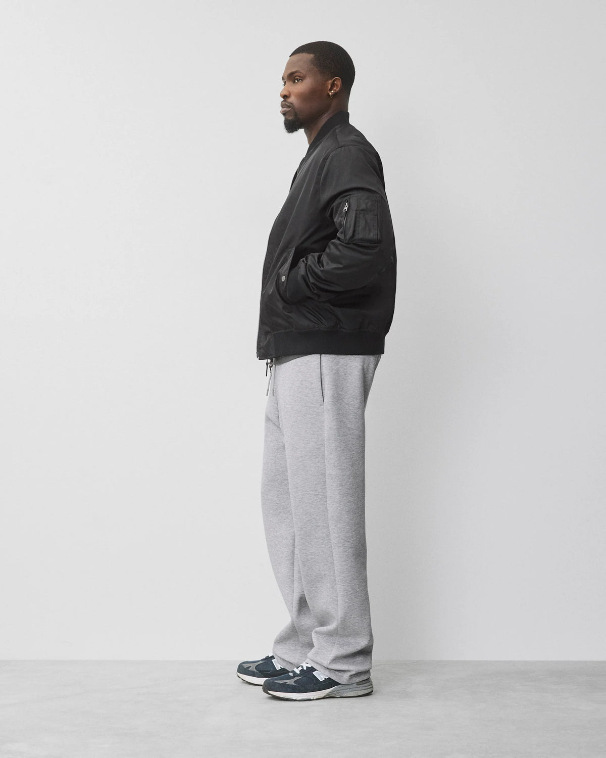 Reigning Champ Nylon Twill Flight Jacket Black
