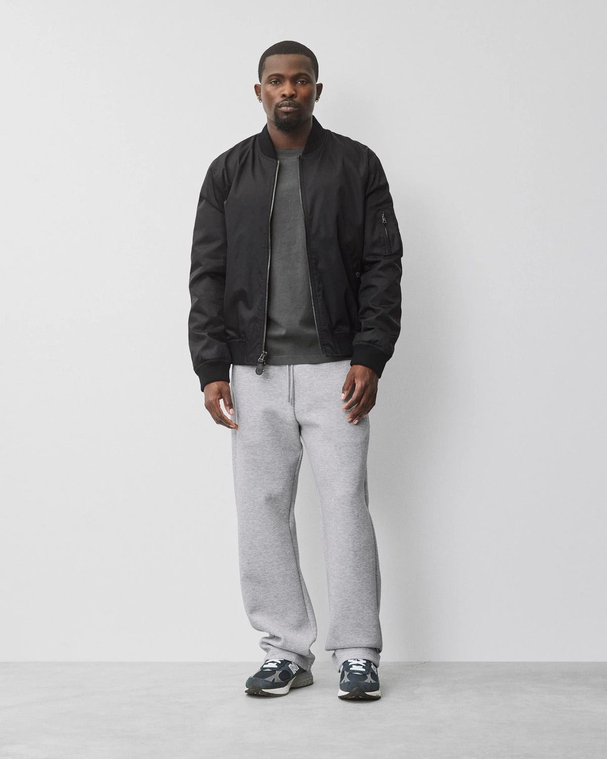 Reigning Champ Nylon Twill Flight Jacket Black