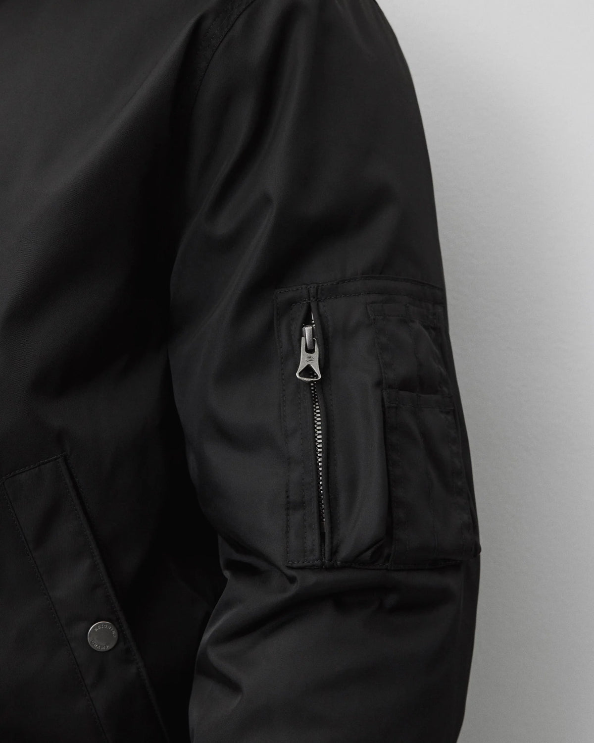 Reigning Champ Nylon Twill Flight Jacket Black