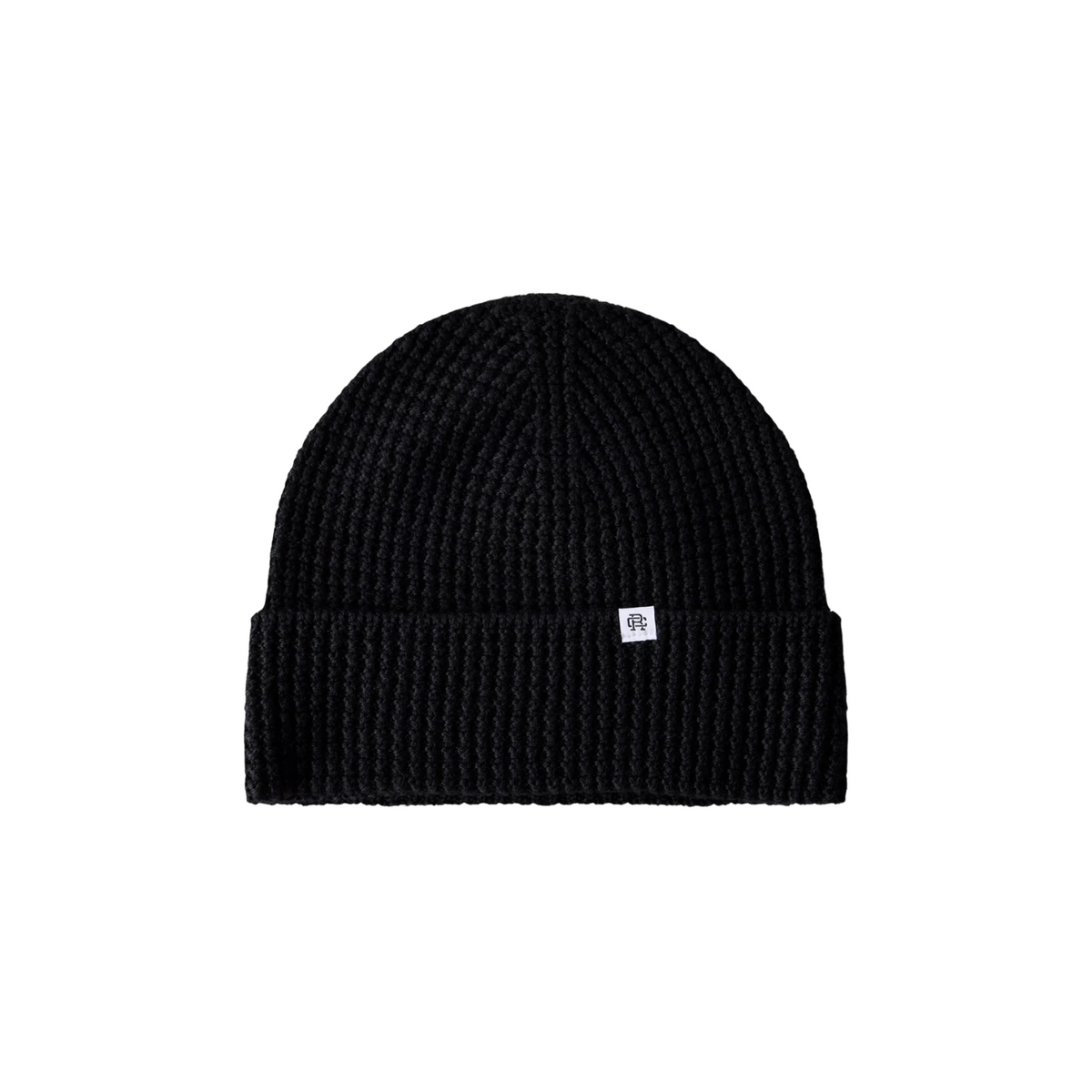 Reigning Champ Waffle Knit Beanie Black