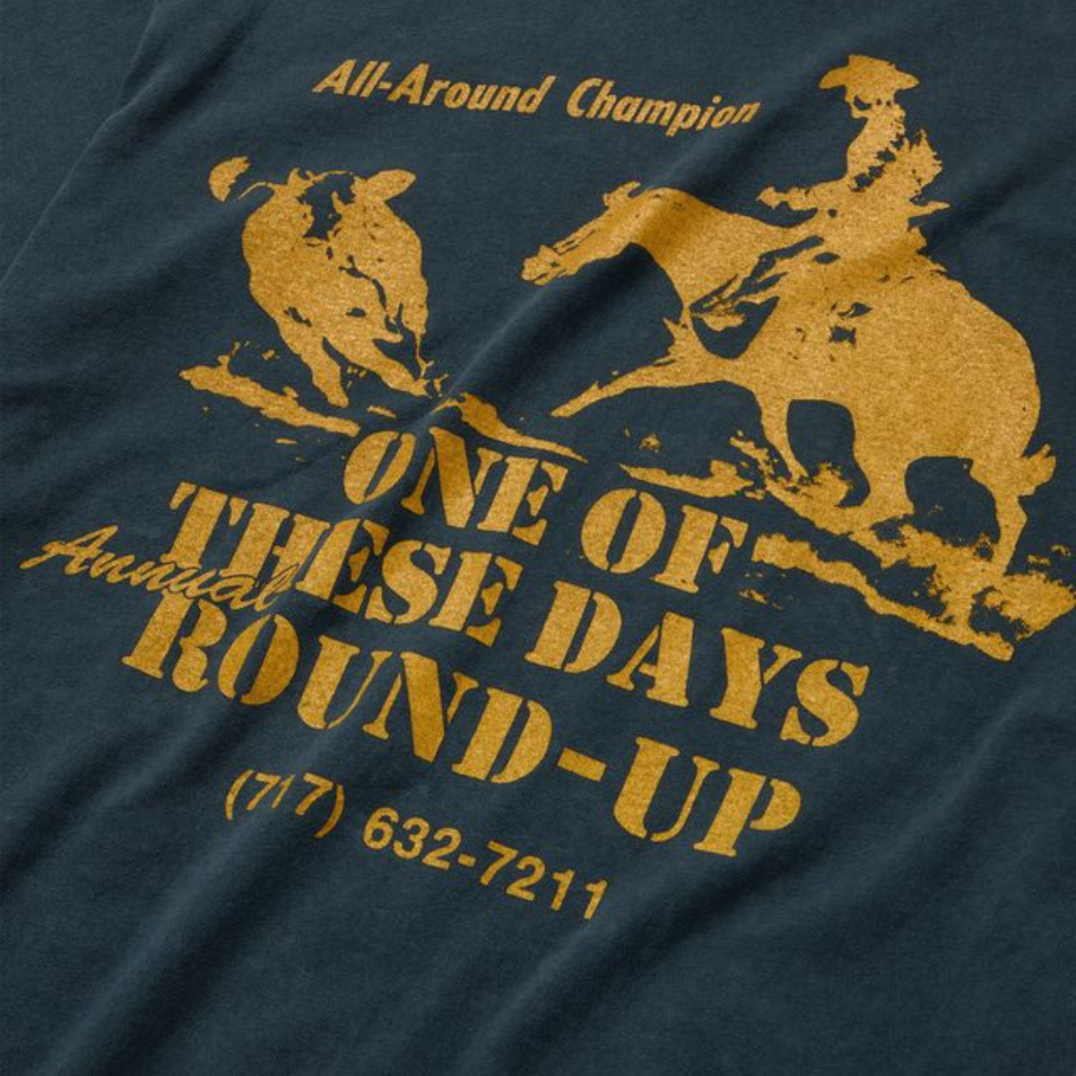 One of These Days Round Up T-Shirt Washed Black