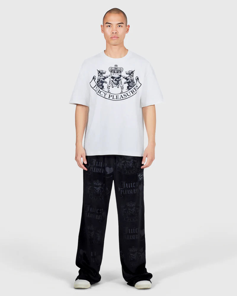 Juice Pleasures Skull Crest Heavyweight Shirt White