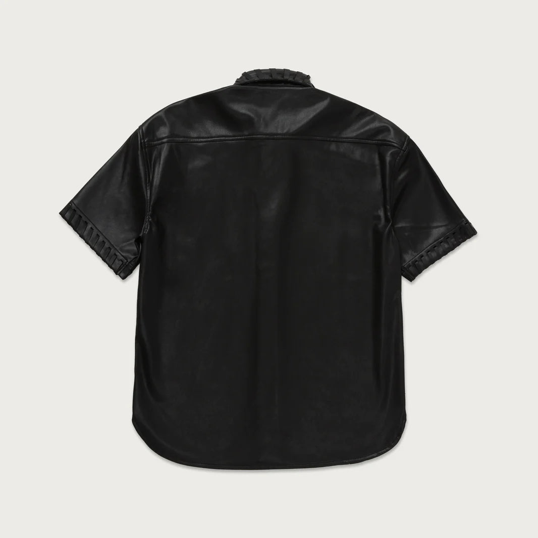 W VEGAN LEATHER BOX SHIRT