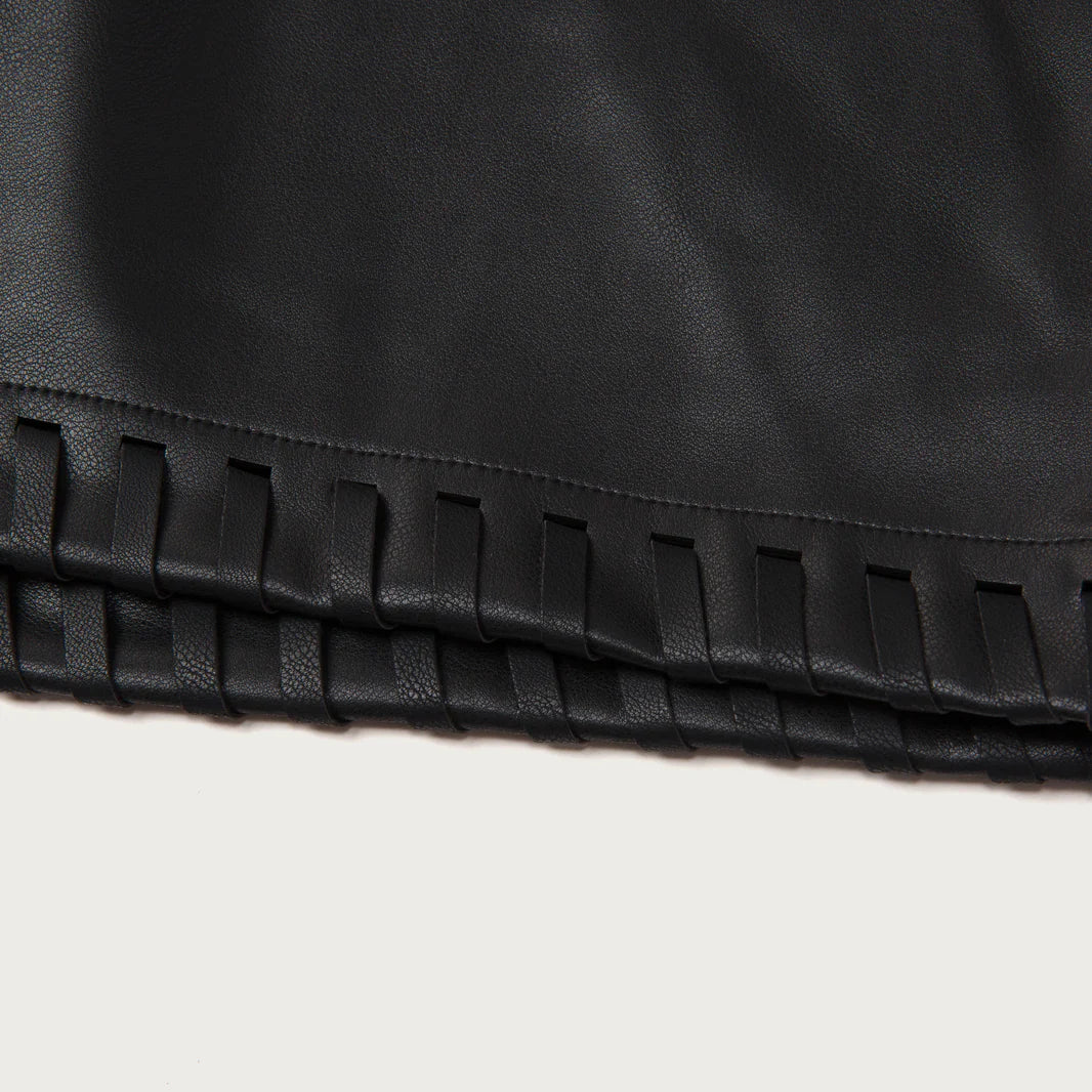 W VEGAN LEATHER SHORT