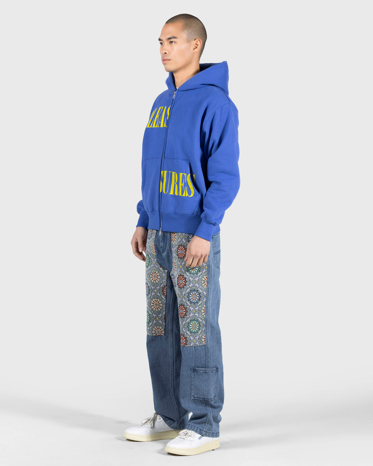 Pleasures Floral Ultra Double Knee Pant Indigo