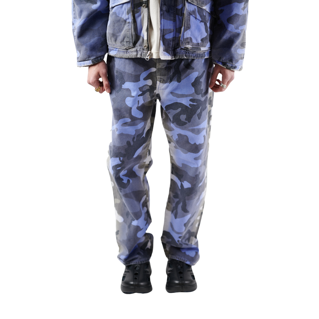 SPRAY DYE CANVAS BIG OL JEAN - BLUE CAMO I STUSSY - Momentum Clothing