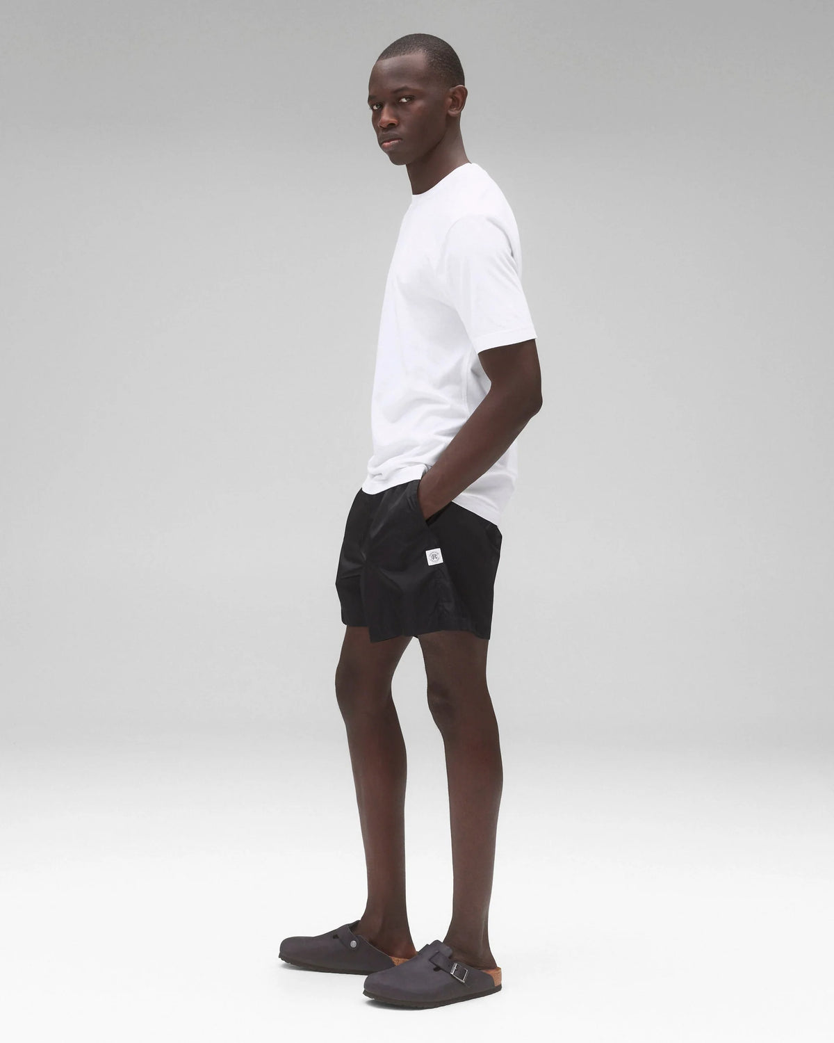 Reigning Champ Econyl Nylon Riptide Short 5" Black