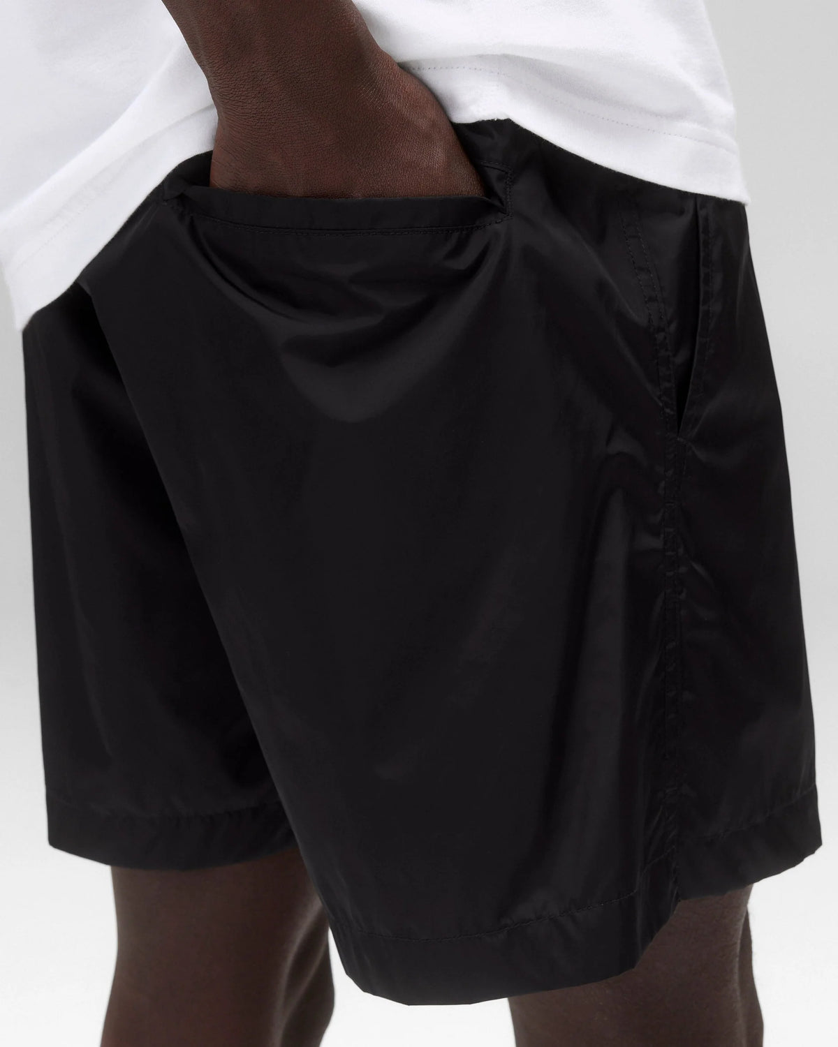Reigning Champ Econyl Nylon Riptide Short 5" Black