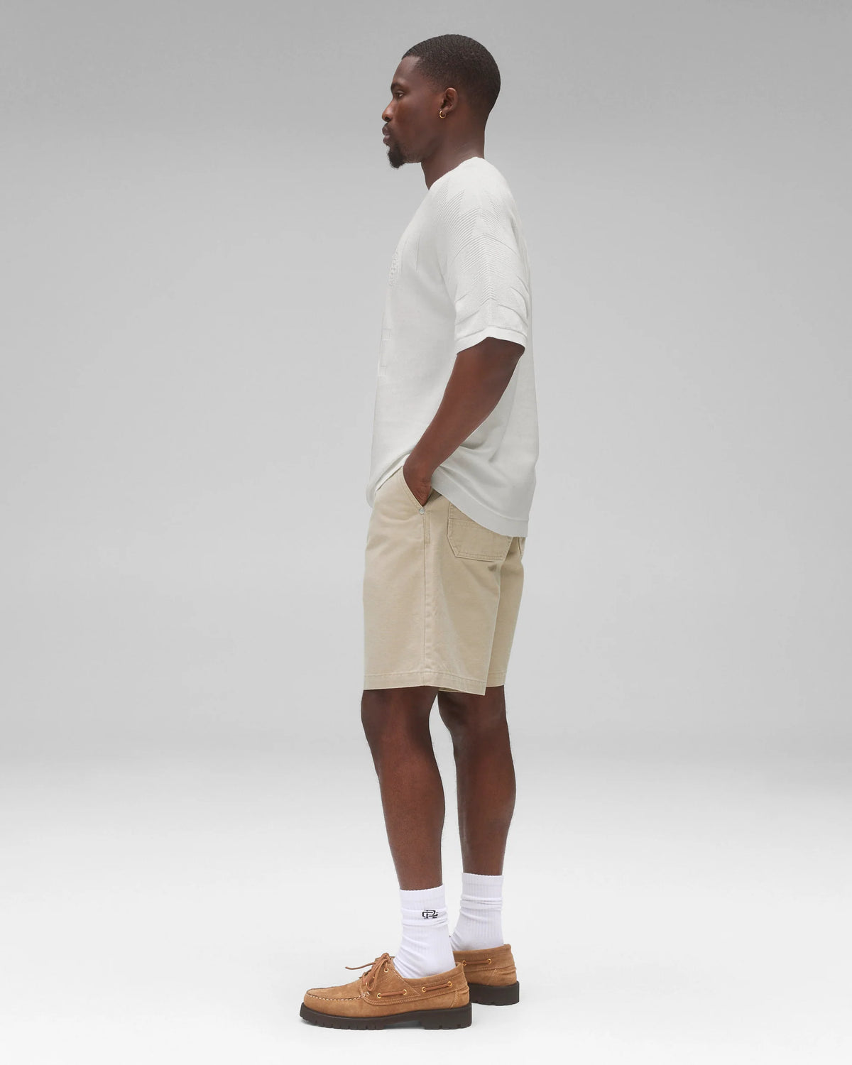 Reigning Champ Knit Supima Fine Knit International Tonal Jersey Championship White