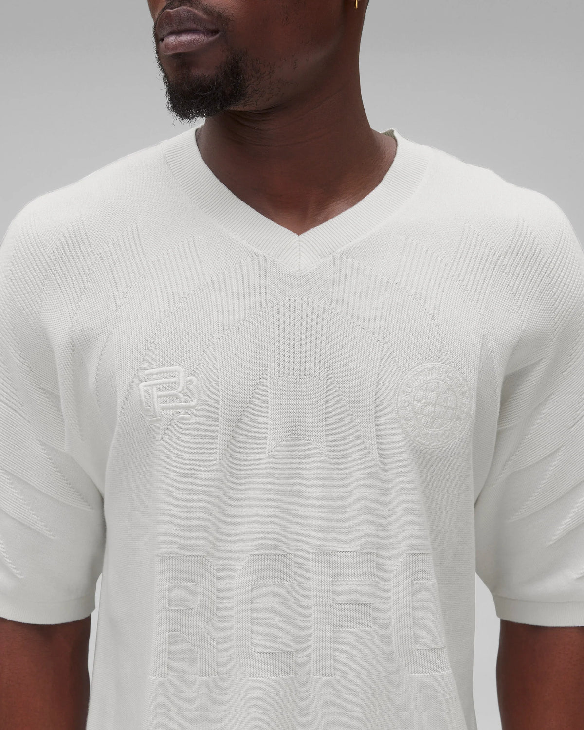 Reigning Champ Knit Supima Fine Knit International Tonal Jersey Championship White